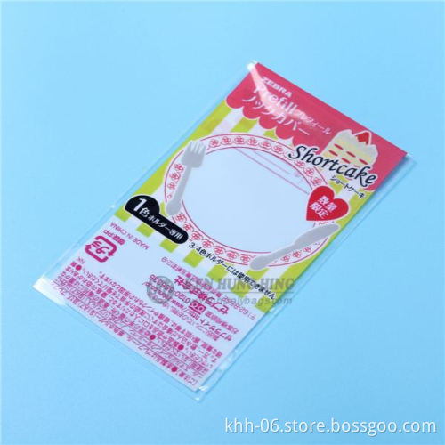 Custom printed opp plastic small self adhesive hair decoration packaging bag
